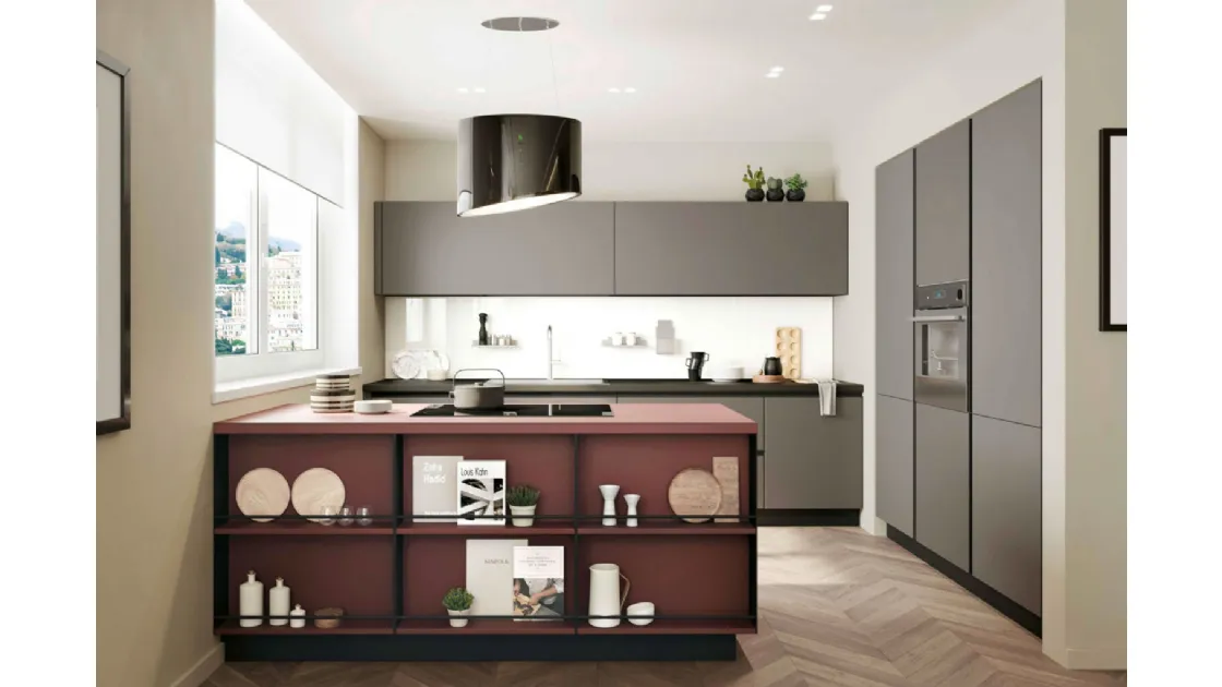 Cucina Moderna angolare con penisola Pratica 04 Carol La Casa Moderna