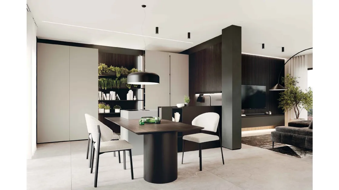 Cucina Moderna con penisola Sistematica 2501 di La Casa Moderna