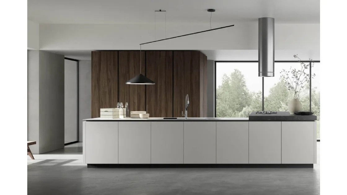 Cucina Moderna Sistematica con isola 03 Pura di La Casa Moderna