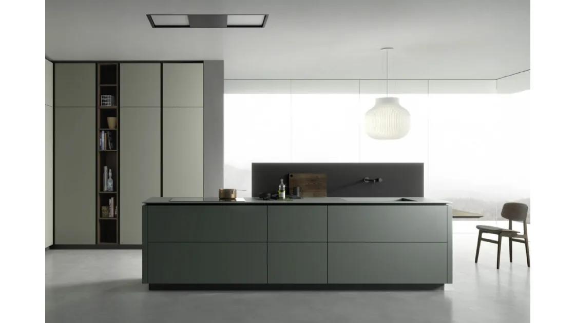 Cucina Moderna Sistematica con isola 04 Pura di La Casa Moderna