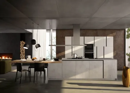 Cucina Moderna Sistematica con isola 08 Tratto di La Casa Moderna