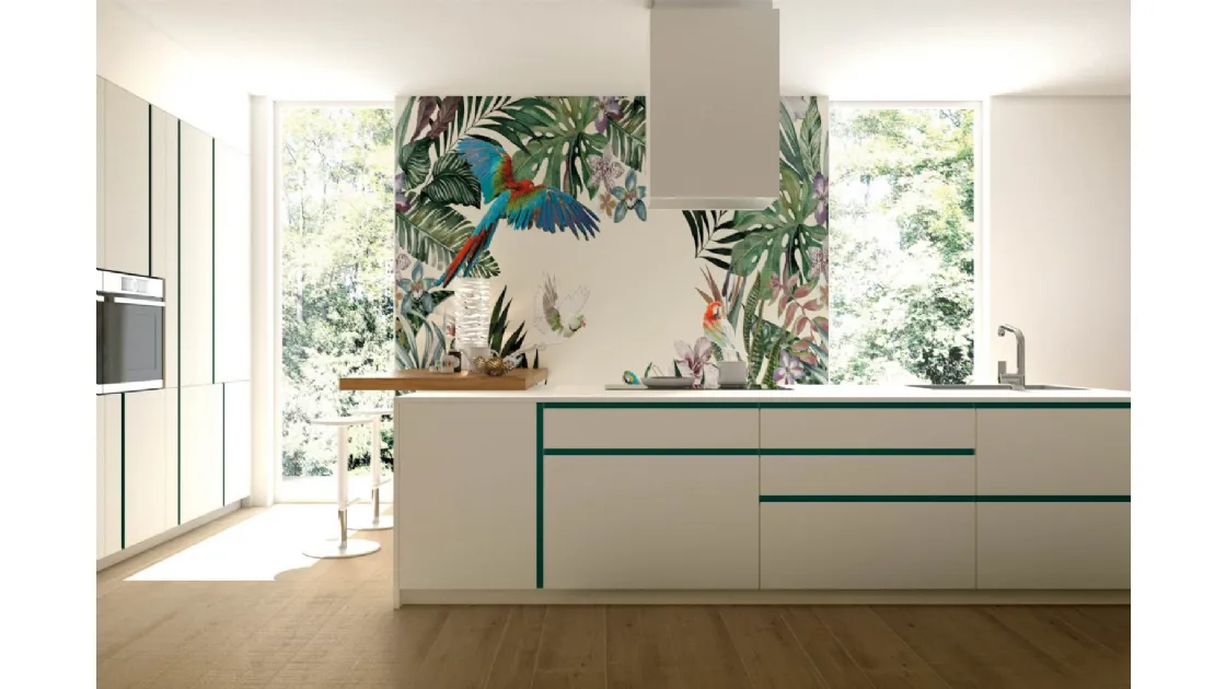 Cucina Moderna Sistematica con isola 09 Tratto di La Casa Moderna