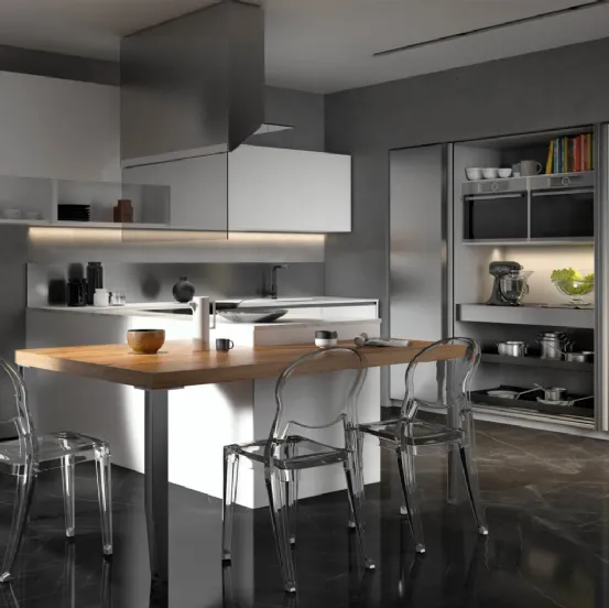 Cucina Moderna Sistematica con penisola 03 Tratto di La Casa Moderna