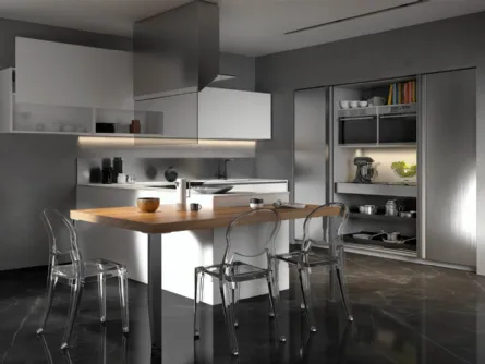 Cucina Moderna Sistematica con penisola 03 Tratto di La Casa Moderna