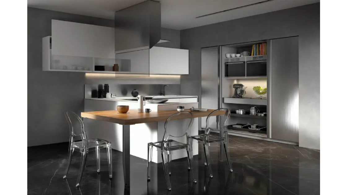 Cucina Moderna Sistematica con penisola 03 Tratto di La Casa Moderna