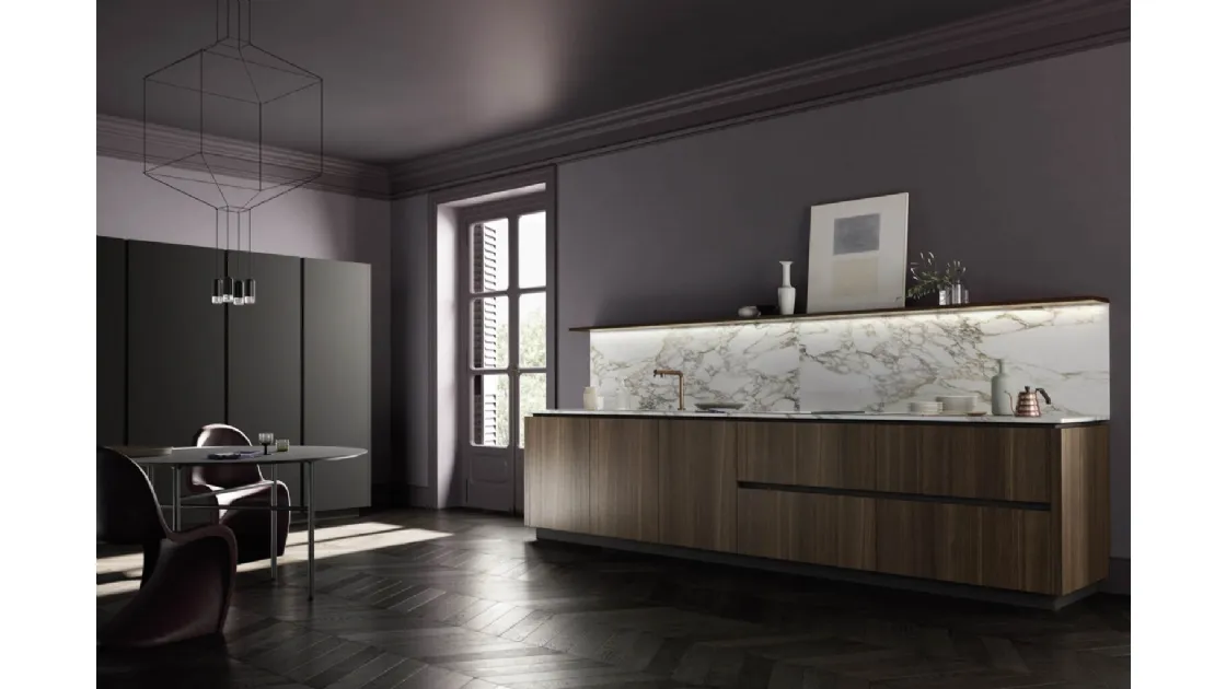 Cucina Moderna Sistematica lineare 05 Pura di La Casa Moderna