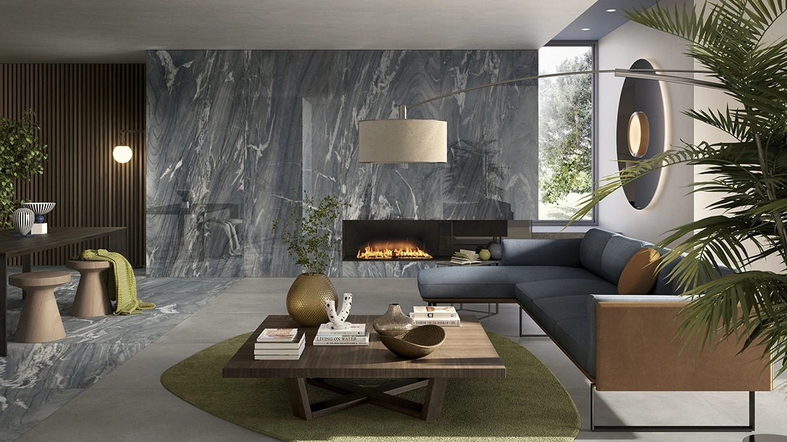 Piastrelle effetto marmo Noblesse Blu River di Lea Ceramiche