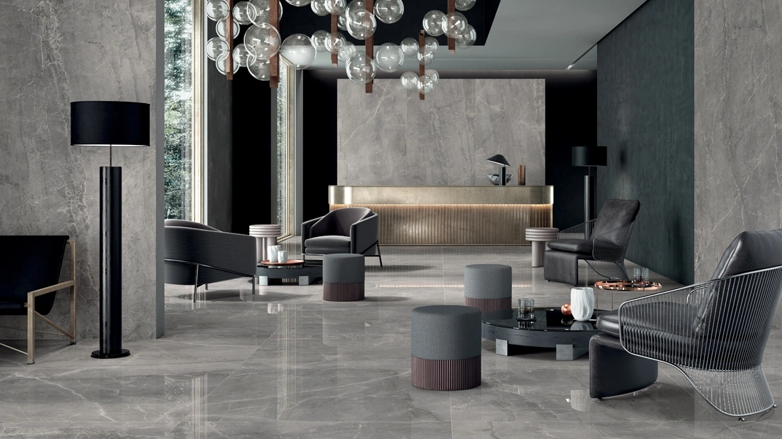 Piastrelle effetto marmo Noblesse Gray Marble di Lea Ceramiche