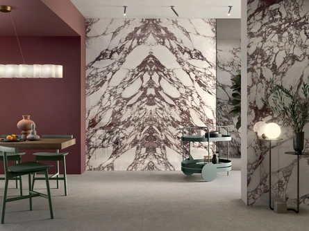 Piastrelle effetto marmo Noblesse Viola Arabesque di Lea Ceramiche