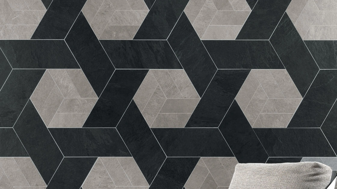 Piastrelle Waterfall Dark Flow Basket di Lea Ceramiche