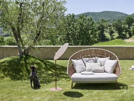 Divano Daybed in tessuto e metallo Emma Cross di Varaschin