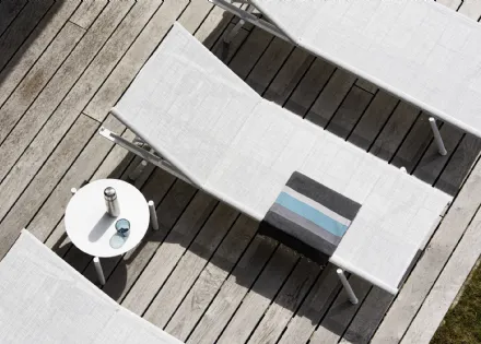 Lettino in tessuto tecnico PVC Bahia di Varaschin