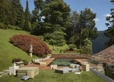 Lettino prendisole in tessuto imbottito Trix Outdoor Liberty di Kartell