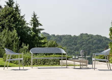 Salotto da esterno Clever in tessuto e alluminio di Varaschin