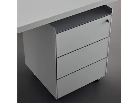 Cassettiera in vetro Flat System di Rimadesio