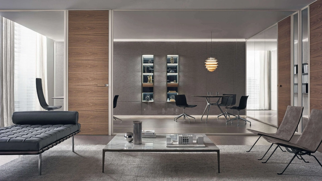 Mobile Ufficio Modulor Tessuto Nebbia di Rimadesio